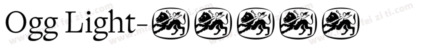 Ogg Light字体转换